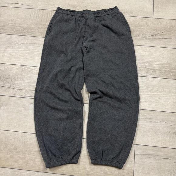 VTG Starter Track Pants Size 14/16 Youth Adult Baggy Joggers Dark Grey Y2K 28x26 - Picture 1 of 8